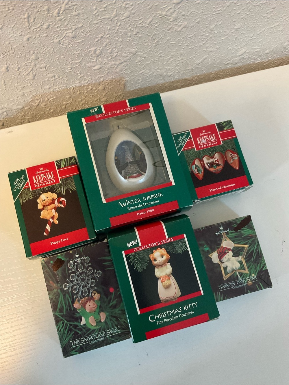 Hallmark Vintage Christmas Ornaments Lot Of 6